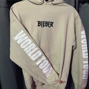 Beiber Justin Beige Hoodie - purpose Tour Edition